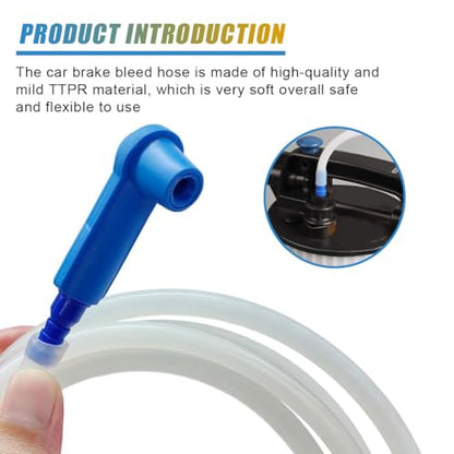 Brake Fluid Bleeder Hose, 2M/6.56 Ft Automotive Oil Fluid Extractor Bleeder, Vacuum Brake Bleeding Tool with Adapter, Universal Braking System Repair Kit for Car Motorcycle (2M/6.56 Ft) - size: 6.56 ft