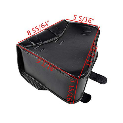 Left Right Black PU Leather Solo 2-Straps Swing Arm Saddlebag Tool Bag for Harley Sportster XL883 XL1200 - size: Left & Right without Side Storage