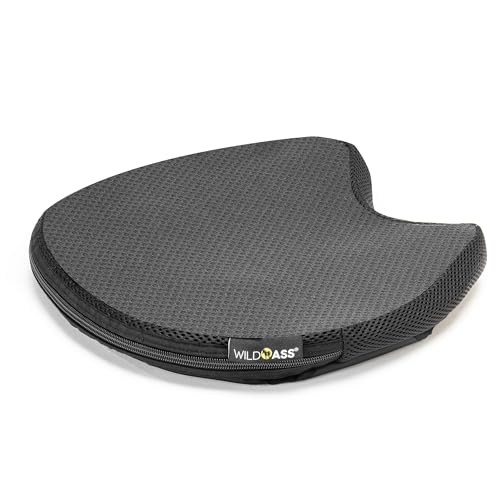 Wild Ass Saddle Airgel – Motorcycle Seat Cushion, Ergonomic Air-Adjusting Pad with Straps, Universal Fit for Ultimate Rider Comfort & Relief, Cool Flow Motorcycle Accessory for Long Rides – Black - style: Air Gel