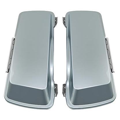 SLMOTO Hard Saddlebag Softail Conversion Brackets For 86-17 Harley-Davidson Softail CVO Convertible FLSTSE3 Deluxe FLSTN ABS Metal Rubber Vivid Black - color: For Silver+Chrome Brackets