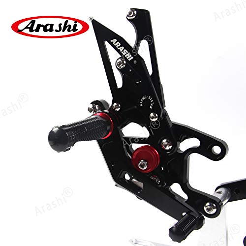 Arashi Version 2.0 Adjustable Rearsets for Honda CBR1000RR 2018-2020 SP include non-ABS, Black - color: Black, size: CBR1000RR 2018-2020 SP include non-ABS