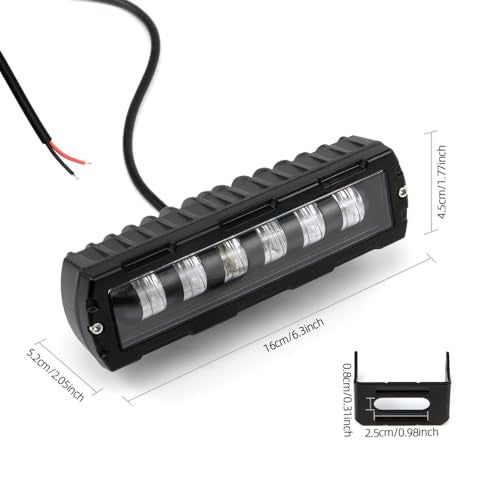 6-Inch Off-Road Vehicle Modified Led External Warning Light Motorcycle Universal High-Brightness Flashing Spotlight Work Light For Trucks Atv Utv Boats (Style B) - style: Style B