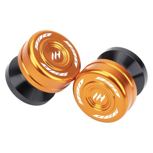 M10 Motorcycle Swingarm Spools For 990 Duke 2024 CNC Aluminum Paddock Stand Sliders for Rear Swingarm Protection (See details below) 990 duke Accessories (Orange) - color: Orange
