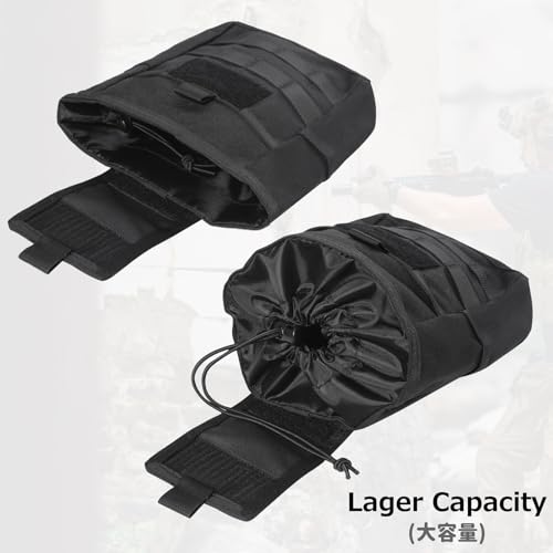 Azarxis Tactical Mini Belt Pouches, Multi-Purpose Small Battery Case Compact Utility EDC Card Slot Holder Waist Bags Military Molle Pack Sundries Storage Pack - color: #06 Black
