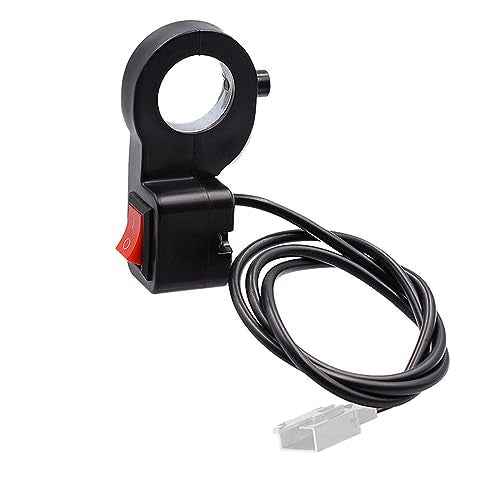 0281 Motorcycle Electric Handle Headlight Flameout Switch Button for 7/8'' 22mm Handlebar Modification Accessories Black (Black)