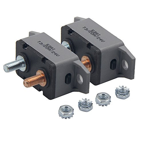 ZOOKOTO 2pcs 12-24V 20 Amp ATV Resettable Circuit Breaker Fuse Holder 20A - color: 2Pcs, size: 20A