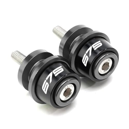 MOWOK Fit For 675SS 675SR 675NK 675 SR-R 675 SR/NK/SS/SR-R 10MM Motorcycle Accessories Rear Stand Screws M10 Swing Arm Swingarm Spools slider (Grey) - color: Grey