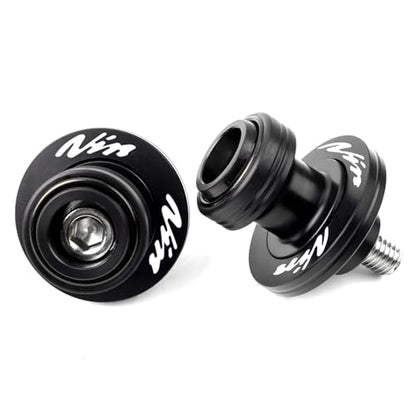 Compatible With Ninja 300 Ninja 250 ZX6R ZX10R 1998-2011 ZX12R ZX-14R Vulcan S 650 Z750 S R CNC M10X1.25 Motorcycle Swingarm Spool Sliders Rear Stand Swing Arm Sliders (Black) - color: Black