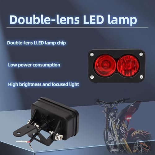 Baja Style Electric Motorcycle Tail Light, For Surron Red | Light Bee X/S/X160/X260, LED Rear Brake Signal Light, Waterproof, Dirt Bike Taillight Assembly