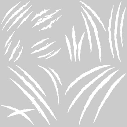 GORGECRAFT 4 Styles 4Pcs Monster Claw Scratch Stripe Car Decals White Reflective Claw Mark Bumper Sticker Waterproof PET Automotive Exterior Decor Stickers for SUV Truck Motorcycle Doors Walls Laptop - style: Claw Scratch Stripe