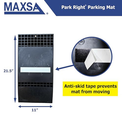 Maxsa 37358-2PK Park Right 21" x 11" x 2" Parking Mat, Black, Amazon Exclusive - color: Black, size: 2-pack