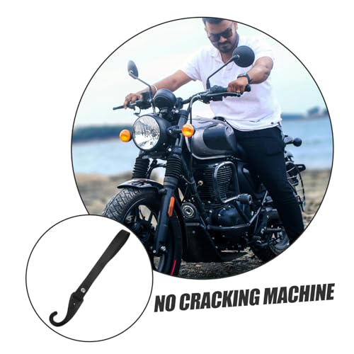 Zerodeko 2pcs Motorcycle Handlebar Hooks Easy Installation No Drill Storage Luggage Strap Lashing Accessory Versatile Organizer for Keys Gloves