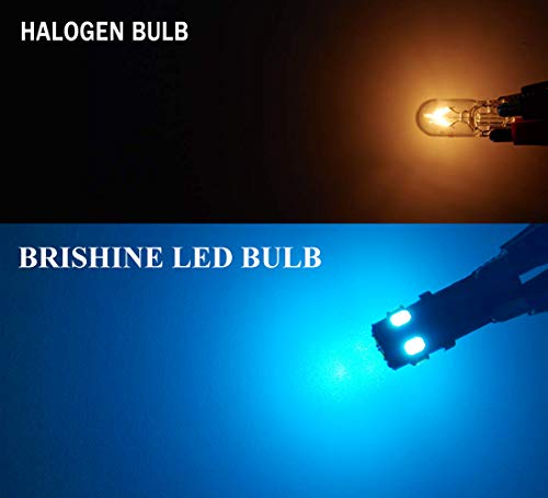 300LM Extremely Bright Canbus Error Free 194 168 2825 W5W T10 LED Bulbs Ice Blue 9-SMD 2835 Chipsets for Dome Map Door Courtesy License Plate Lights(Pack of 4) - color: Ice Blue