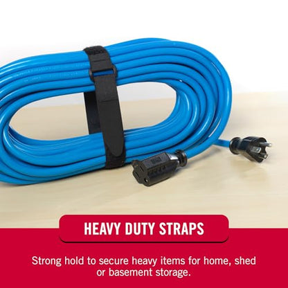 VELCRO Brand VEL-30792-AMS 15 Inch Elastic Straps 4 Pack | Stretchable and Adjustable for Snug Fit | Fasten Lumber, Yoga Mats, Tools, Camping Equipment, More | Cinch with Buckle, Black 15x1 - size: 4PK Medium 15"