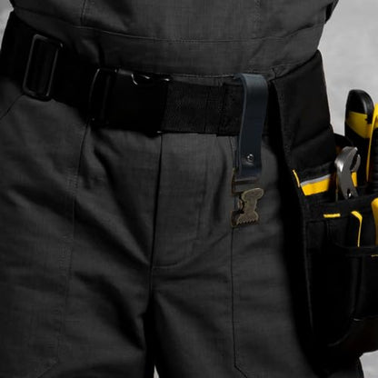 KUNN Leather Glove Clips for Work Glove Holders Heavy Duty Glove Belt Bronze Clip for Construction - color: Black