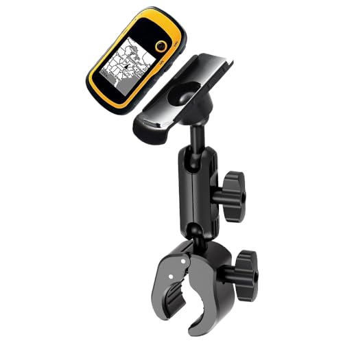 Motorcycle Bike Handlebar Mount with Double Socket Arm for Garmin Handheld GPS Navigator/Garmin eTrex 22x 32x 10 30 /GPSMAP 65s 65 67 67i 79sc /eTrex SE Solar/inReach SE+ Explorer+ /Rino 700