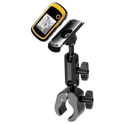 Motorcycle Bike Handlebar Mount with Double Socket Arm for Garmin Handheld GPS Navigator/Garmin eTrex 22x 32x 10 30 /GPSMAP 65s 65 67 67i 79sc /eTrex SE Solar/inReach SE+ Explorer+ /Rino 700