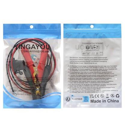 Battery Alligator Clip to O Ring with Fuse Battery Charger Clips to O Ring 12V 24V 14AWG 25A, Apply to Inverter, Motorcycle, Car, Solar Controller is Connected (3m / 9.8FT) - size: 3m / 9.8FT