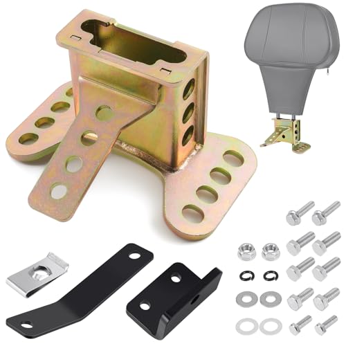 PBYMT Rider Driver Backrest Mounting Hardware Kit, Adjustable Driver Rider Backrest Bracket Fit for Harley Davidson Touring Street Glide Electra Glide Road Glide Road King CVO 1988-2024 (Colored Zinc) - color: Colored Zinc