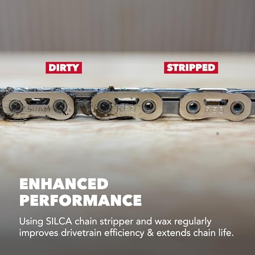 SILCA Professional Grade Bike Chain Cleaner and liquid Wax - 2 Pack Starter Bundle PRO Chain Stripper & Super Seret Chain Wax, Concentrate, 4oz Bottles with Applicator Tip