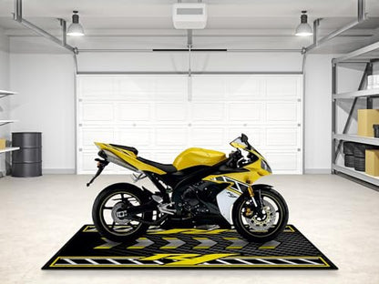 Garage Mat for R1-50TH Annıversary Edition Motorcycle Model, Parking mat, Pit Mat, Washable Non-Slip Garage and Showroom Floor Carpet-Rug (Size 2: 102 x 47/260 x 120 cm) - size: Size 2: 102 x 47 "/ 260 x 120 cm