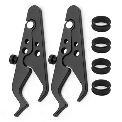 2 Pcs Motorcycle Throttle Lock, Motorcycle Cruise Control, Universal Aluminum Throttle Assist Wrist, Hand Grip Lock Clamps with Silicone Ring Protect Throttle Control System