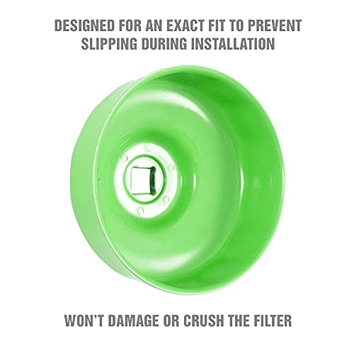 OEMTOOLS 87148 80 mm 15 Flute Oil Filter Wrench, Economy Oil Filter Cap Wrench, Oil Cap Filter Wrench Prevents Slippage and Stripping, Oil Change Tools - style: 80 mm 15 Flute