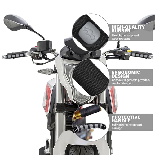 2Pcs Universal Motorcycle Brake Lever Cover Handle Silicone Sleeve Motorbike Bicycle Handles Grips Protection Accessories - color: grey