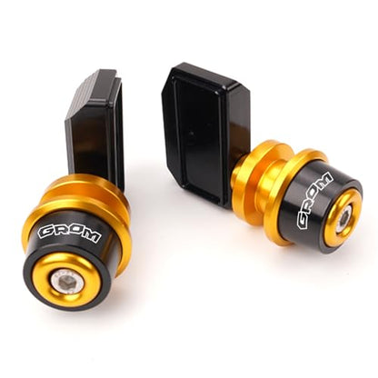Compatible with Grom 125 2024 2025 MSX125 MSX 125 2013-2021 2022 2023 Grom Accessories CNC Motorcycle Swingarm Spools Sliders Rear Wheel Axle Stand Screws Adapter (Gold) - color: Gold
