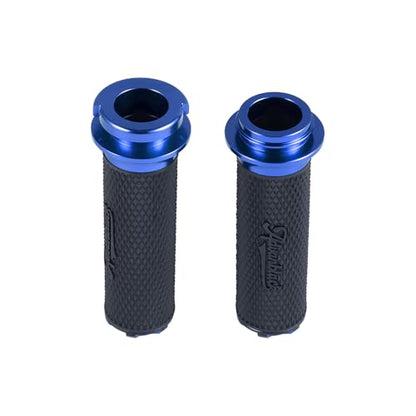 Advanblack AXION Performance Grips, Electronic Throttle Control Grips Compatible with Harley Touring Road Glide Street Glide, Softail - color: Blue