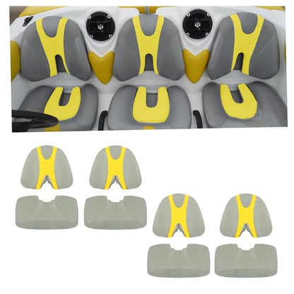 ECOTRIC Custom New Seat Covers Compatible with 2003-2006 Sea-Doo Sportster 4 Tec - color: Yellow and Gray