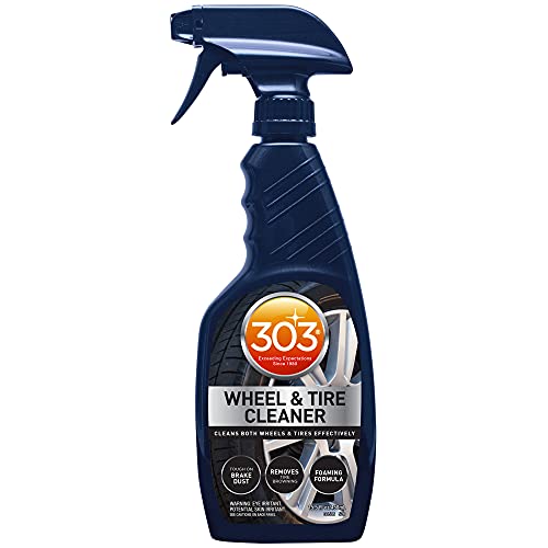 303 Products Wheel and Tire Cleaner - Cleans Both Wheels and Tires Effectively - Tough on Brake Dust - Removes Tire Browning - Foaming Formula, 16 fl. oz. (30590) Packaging May Vary - size: 15.5 Ounce (Pack of 1)