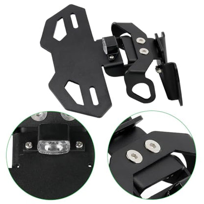 MACHSWON Motorcycle Number License Plate Bracket LED Light, Compatible with Yamaha MT-07 2014-2024, FZ-07 2014-2020, YZF-R7 2021-2025, 1 Set