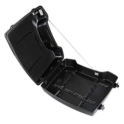 TCMT Black Latch 5.5" Razor Motorcycle Trunk Base Plate Fit For Harley Touring 1997-2013 Road King Road Glide Street Glide Electra Glide Pack - color: BLack Lacthes Trunk+Base Plate
