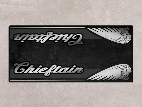 MPM Motorcycle Mat for Chieftain Washable Non-Slip Oil & Water Resistant Parking Pitmat for Garage, Showroom, Workshop Use | Black Metallic - Size 2: 102 x 47/260 x 120 cm - size: Size 2: 102 x 47 "/ 260 x 120 cm
