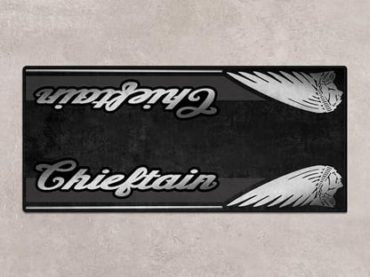MPM Motorcycle Mat for Chieftain Washable Non-Slip Oil & Water Resistant Parking Pitmat for Garage, Showroom, Workshop Use | Black Metallic - Size 1 : 86.6 x 39.4/220 x 100 cm - size: Size 1 : 86.6 x 39.4 "/ 220 x 100 cm