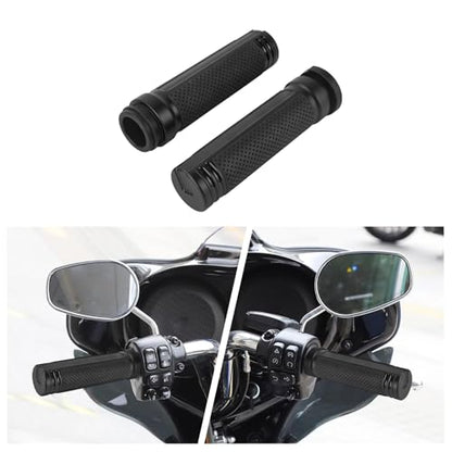 Motorcycle Hand Grips Handlebar Grips Fit for Harley Touring 2008-2025 Trike 2008-2025 Softail 2016-2024, 1 Inch Electronic Throttle Hand Grips - color: All Black