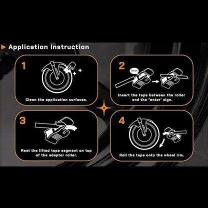 Keiti Reflective Wheel Stripes with Applicator Tool 7mm x 6M (Green) - color: Green