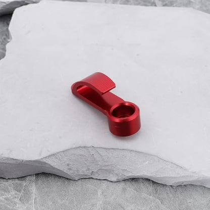2Pcs Motorcycle Handlebar Hook CNC Aluminium Helmet Hook Suitable for Motorcycle Helmets Gloves Cups(Red) - color: Red