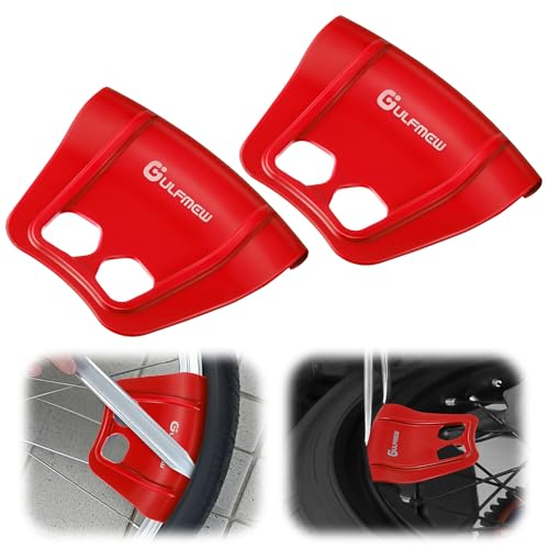 Rim Protectors for Tire Changing, 2 Piece Wheel Rim Guard Kit for Motorcycle, Bicycle, Scooter & E Bike, Durable Tire Lever Protection Tool, Non Slip, Reusable Maintenance Accessory (Red) - color: Red