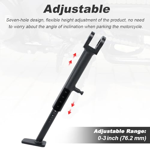 Xitomer 0-3'' Motorcycle Adjustable Side stand fit for Africa Twin CRF1100L 2020-2026 Foot Side Support Kickstand Accessories