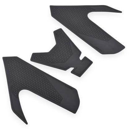 Motorcycle Tank Grip Protector Pads, Anti-Slip Honeycomb Design, Compatible with MT-09 SP 2024, Black, 3-Piece Set