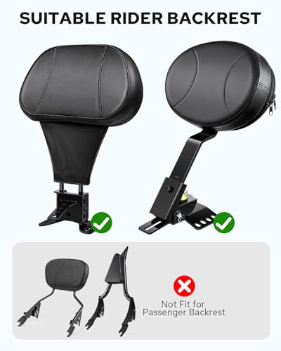 Benlari Rider Driver Backrest Bag, Driver Backrest Storage Bag, Rider Backrest Organizer Bag Fit for Harley Touring CVO Street Glide Road Glide Limited Softail Sportster Tri Glide Dyna
