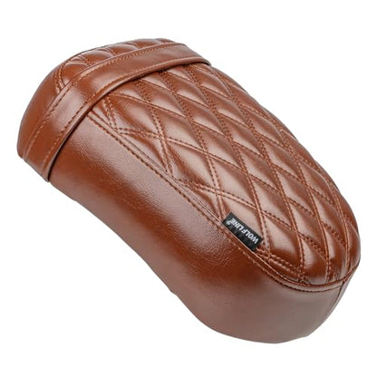 Motorcycle Passenger Comfort Seat Fit for CMX1100 Rebel 1100/DCT/SE 2021-2026, Leather Rear Saddle Back Cushion Pillion Pad, Brown Stitching - color: Rear - Brown-A