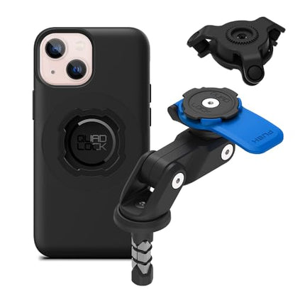 Quad Lock Fork Stem Motorcycle Phone Mount (V2) with MAG Phone Case and Vibration Dampener for iPhone 13 mini - size: iPhone 13 mini