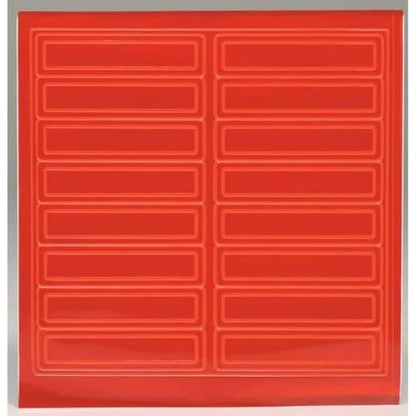 AccuformNMC Adhesive Retro-Reflective Hard Hat Helmet Stickers, 1" x 4" Fluorescent Strips, LHR104RD Bright Red (Pack of 16) - color: Red