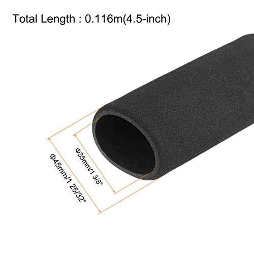 MECCANIXITY Foam Grip Tubing Handle Grips 35mm ID 45mm OD 4.5" Black for Pipe Insulation, Utensils, Fitness, Tools Handle Support - size: 35mm x 45mm