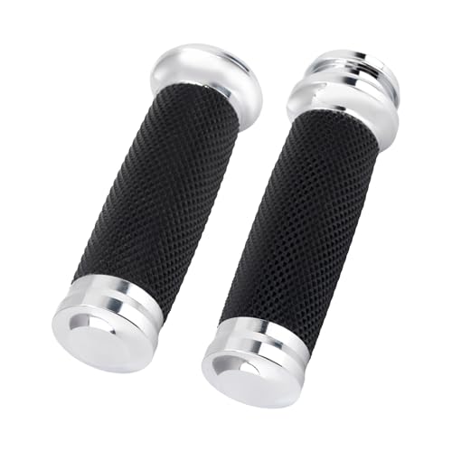 1" Electronic Throttle Defiance Handlebar Grips 25mm Hand Grips Fit for Harley Touring Street Glide Road King Road Glide Electra Glide - color: #2 Chrome