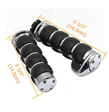 Motorcycle Hand Grips 7/8" 22mm Non-Slip Hand Grip with Throttle Assist for Harley Yamaha Kawasiki Suzuki Cruisers Motorbikes Choppers - color: Chrome-B