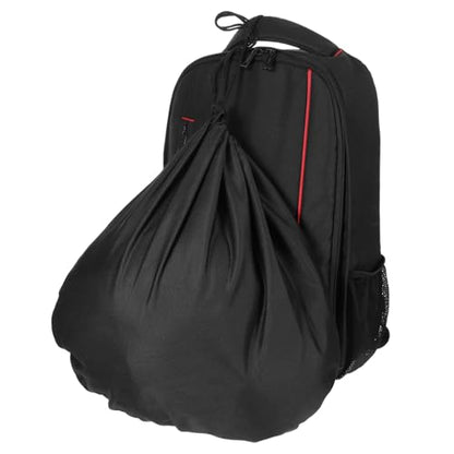 2 PCS Ski Helmet Bag, Black Welding Helmet Bag Motorcycle Hood Bags with Drawstring Large Capacity Lightweight Helmets Storing Bags for Football Bicycle Travel Riding Supplies